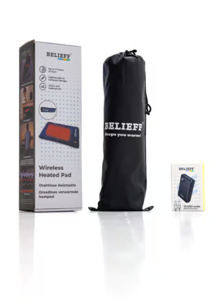 Heated cushion including powerbank